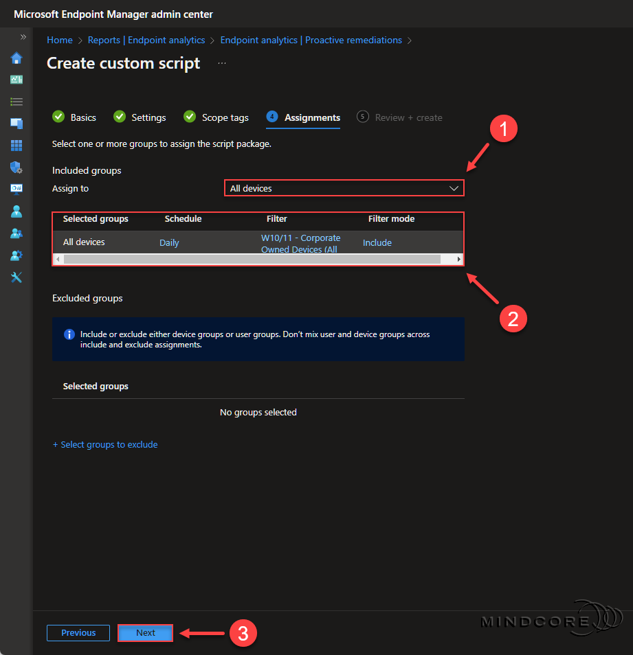 The proactive remediation script package.