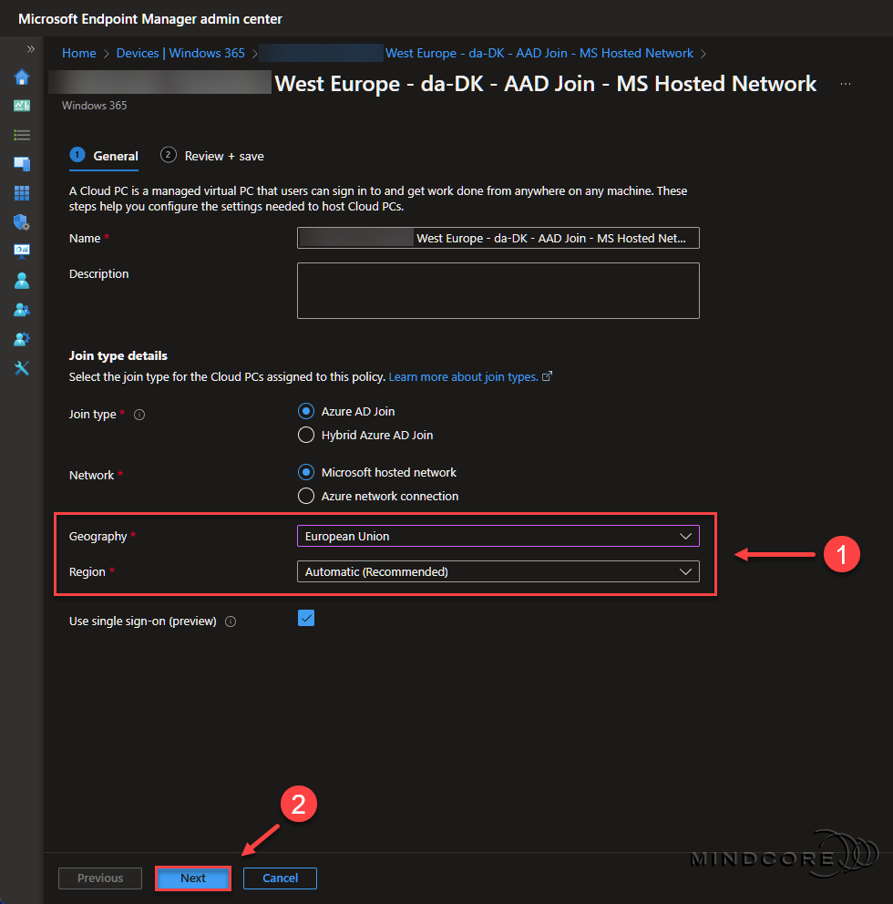 Microsoft Intune - Geography and Region