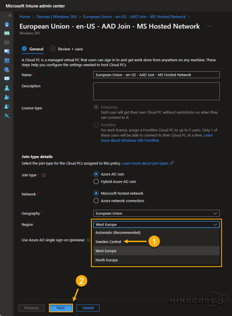 Changing to a new Azure Region