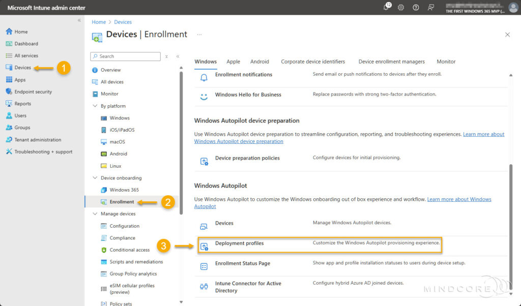 Deployment profile