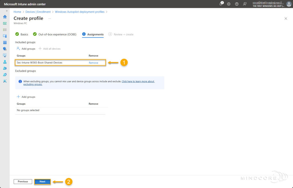 Deployment profile