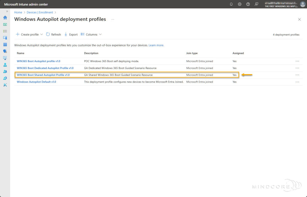 User-Driven deployment profiles