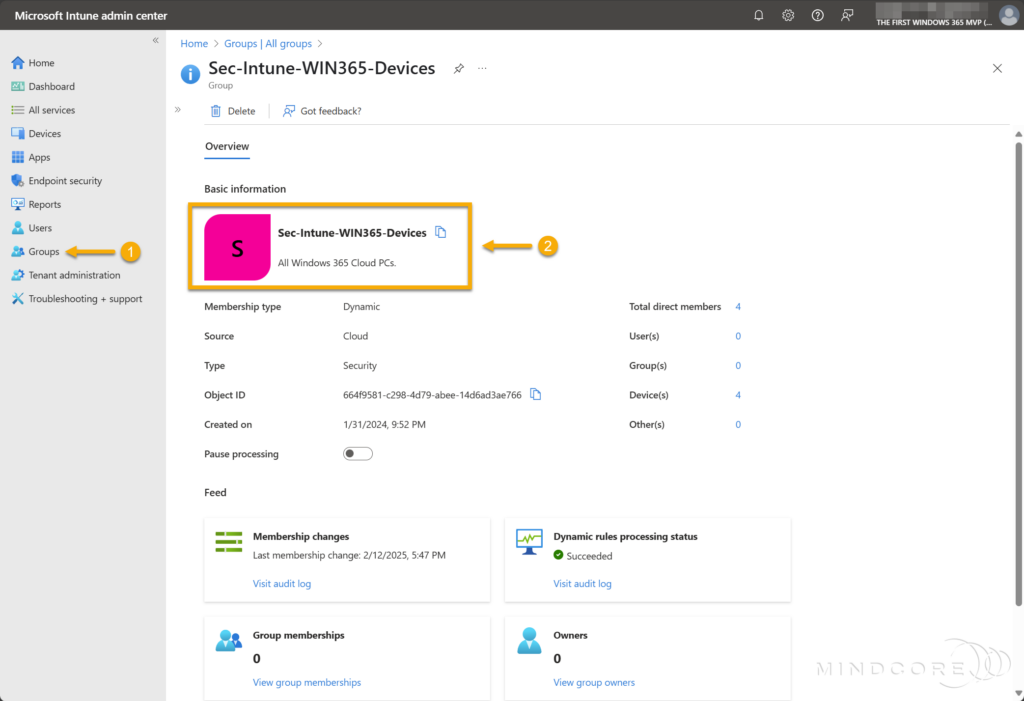 Entra ID group for suppressing SSO consent prompt.