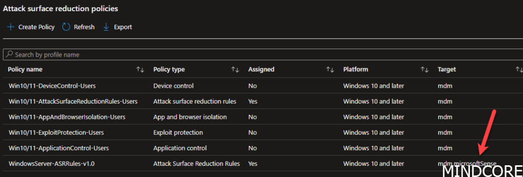 Assign ASR rules to servers through Microsoft Intune Admin Center ...