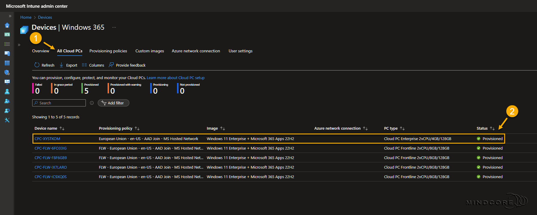 Move Cloud PCs to a new Azure Region - Mindcore Techblog