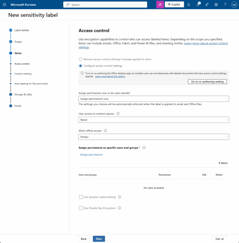 Purview Labels Example Microsoft Purview - Enabling Sensitivity (Purview) Labels for documents ...
